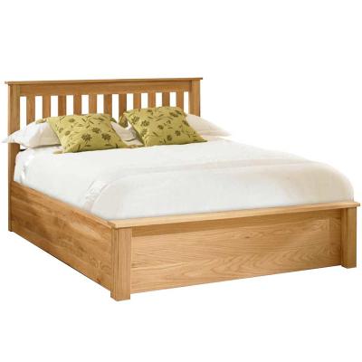 中国 Nordic Modern Style Bedroom Furniture Simple Solid Oak Wood Double Bed Designs With Box 販売のため