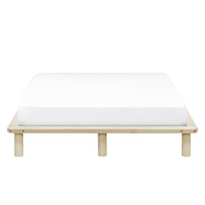 中国 Double King Queen Bed Base Simple Wood Home Furniture Bedroom Bed Frame Wood 販売のため