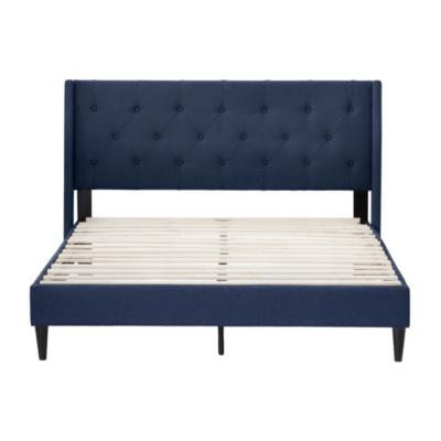 China Simple Design Headboard Any Size Available Fabric Upholstered Modern Bed Frame zu verkaufen