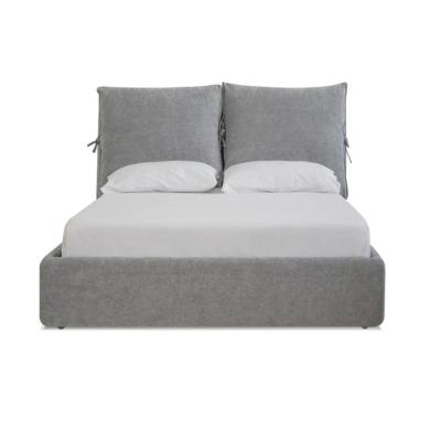 China Modern Luxury Platform Bed King Queen Size Fabric Upholstered Bed en venta