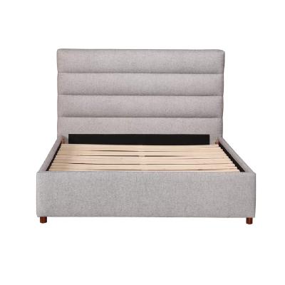 China Modern Soft Fabric Simple Design King Size Bed Frames Queen Size Bed for sale