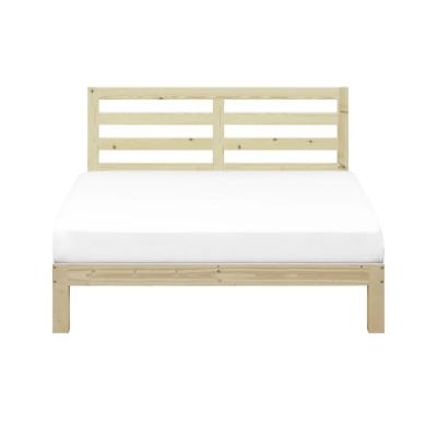 China 2022New Hotel Assembled Wooden King Queen Slatted Bed Frame Mattress With Headboard And Nightstands for sale