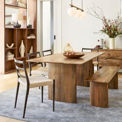 China Cheap Contemporary Modern wooden carved dining table set Wooden Restaurant Kitchen dining room table à venda