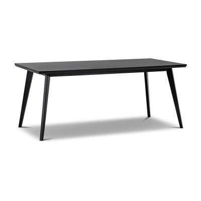 China High Quality wood Dining Table Modern Black designs for Dining Room Set à venda