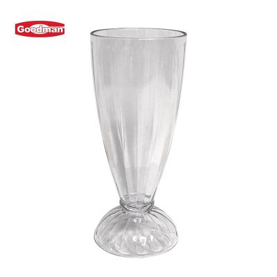 China Eco-Friendly Wholesale Beverage Bar Cups Ice Cream Eggnog Glass Serving Plastic Soda Cocktail Glass Cup for sale