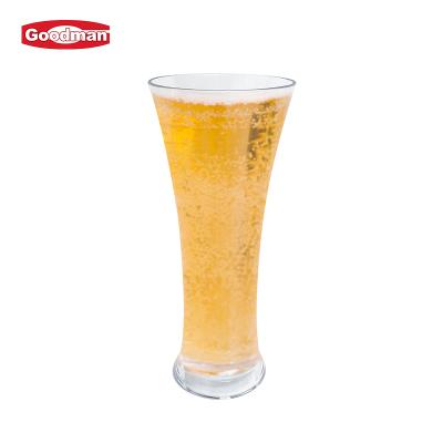 China Sustainable High Quality Clear Flared Shape Plastic Whiskey Pilsner Beer Glass Mugs for sale