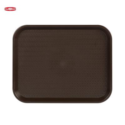 China Hotel Restaurant Dining Non Slip Rectangular Serving Trays Plastic Tray Meal For Food for sale