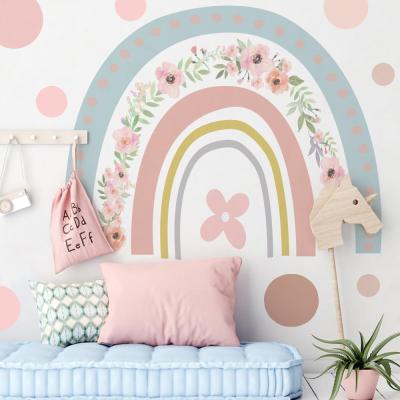 China Decorative Sticker Funlife Nursery Flower Rainbow Rainbow Wall Stickers Peel and Stick Art Wall Sticker for Kids Bedroom Kids Wall Decals for sale