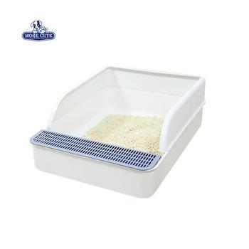 China Pet Factory Cutest Sustainable Cat Litter Box Plastic Large Space Cat Toilet S for sale