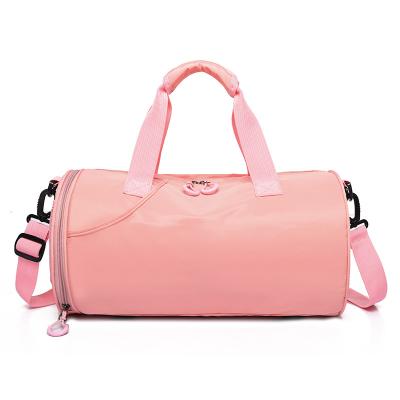 China Wholesale Polyester Outdoor Custom Duffel Bag With Shoe Compartment Waterproof Sports Gym Bag For Women for sale