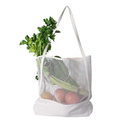 China Fashoion Good Prices Reusable Black Customer Beach Tote Bags Large Mesh Supermarket Foldable Shopping Bag for sale