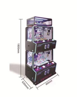 China Metal+Acrylic/Customize 4 people mini claw machine coin operated arcade claw machine plush toy pcs for claw machine for sale