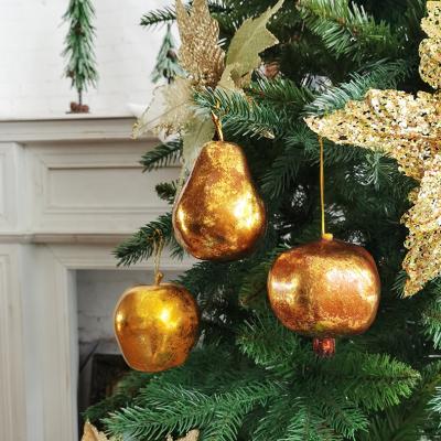 China Wholesale Colorful Beautiful Christmas Tree Fruit Ornaments Artificial Pear Hanging Christmas Indoor Decoration for sale