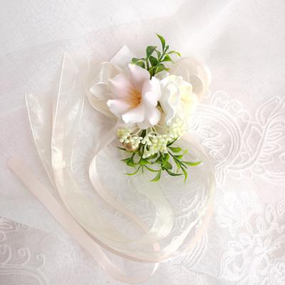 China home & Wedding Decoration Wholesale Elegant Wrist Flowers Hand Accessories For Girls Party Wedding Bridal Wrist Corsage Flowers for sale