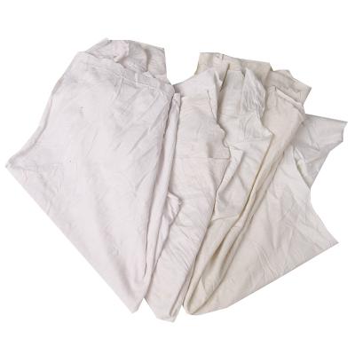 China Strong Oil&Water Absorption Ability Strong Oil&Water Absorption Ability All Types Of Cleaning White T Shirt Wiper Industrial Wiping Cotton Rags Recycled Dishcloth for sale