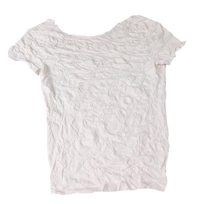 China Strong Oil&Water Absorption Ability Strong Oil&Water Absorption Ability Customizable White Cotton Rags T-Shirt Wiping Rags High Quality 85% Cotton Cleaning Wiping Rags for sale