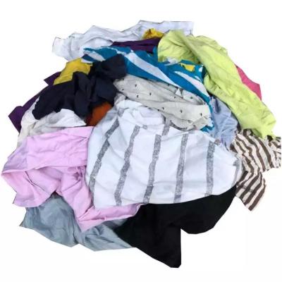 China Machine Machine Textile Cotton Waste Cloth Cleaning Rags Dark Color Mixed T Shirt Wiping Rags 100% Cotton for sale