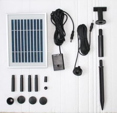 China Waterproof DC Solar Powered Pond Pump Garden Water Feature With Battery Backup for sale