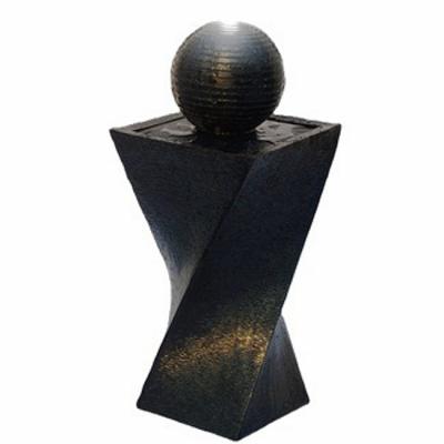 China Polyresin Modern Ball Sphere Solar Powered Solar Fountains Water Feature With Solar Powered Fountain Pump for sale