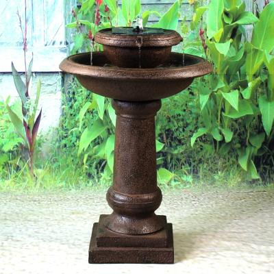 China Installment Decorative Water Fountains Solar Power Resin Outdoor Fountain Easy For Sale for sale