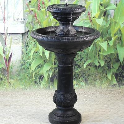 China Ceramics factory directly sell fully self-contained solar fountain bird bath for sale