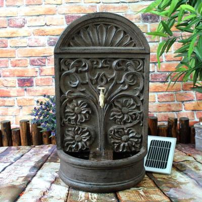 China Custom Easy Wall Decorative Waterfall Installment Pump Outdoor Solar Fountain for sale