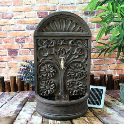 China Installment Decorative Water Fountains Solar Power Resin Outdoor Fountain Easy For Sale for sale