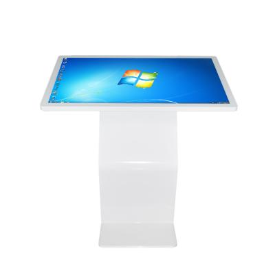 China Information Check 43 42 INCH Exhibition Monitor Stand LCD Information Kiosk Interactive Touch Screen Multi Advertising Totem Display for sale