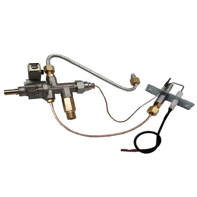 China Household Gas Control Valve System Assembly Kit with Pilot Candle Burner for Indoor Steak Oven Stove for sale