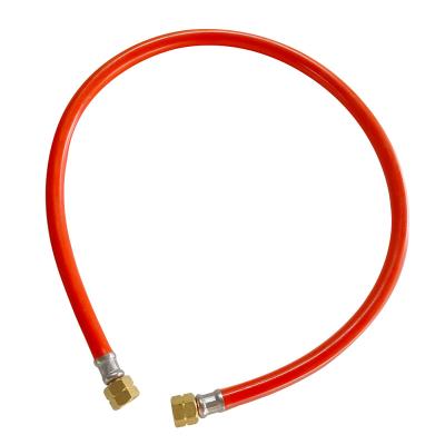 China PVC-U PVC Reinforced Propane LPG Gas Extension Hose With Left 1/4 Thread Nut Fitting For Regulator for sale