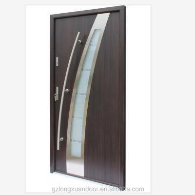 China Modern Black Modern Anti-theft Front Entry Steel Front Doors Modern Steel Doors for sale