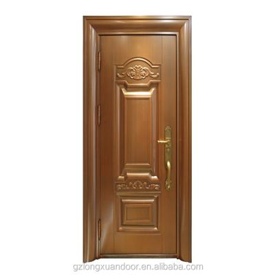 China Modern Copper Color Cheap Metal Doors from Middle East and Africa Steel Door India Still for sale