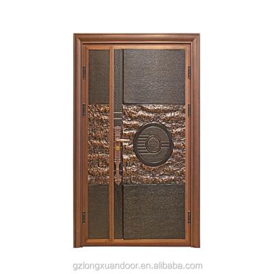 China European Vintage Metal Double Outer Sheet Aluminum Designs Tall Sea Security Doors for sale