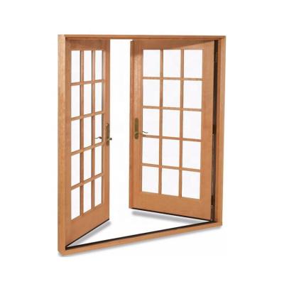 China Double Folding Screen Tile Patio Door, French Style Entry Door, with Daylight Timber Timber Patio French Doors for sale