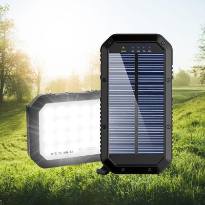 China Fashionable OEM Factory Customized Large Capacity 20000mAh Waterproof Portable Solar Charger Waterproof Power Bank for sale