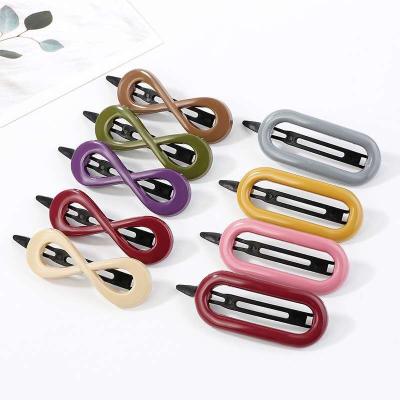 China New Fashion Ins Style 2pcs Set Solid Color Hair Clip Hair Pin Sets For Women Dairy Goods for sale