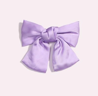 China Lolita Clever Girl's Satin Spring Hair Clip Hair Pin Bow Hair Clip Large for sale