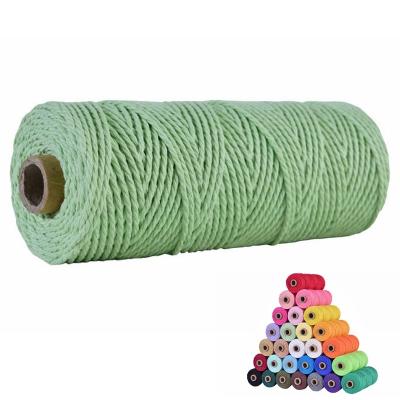 China Wholesale Natural Viable 100% Cotton Rope Colored Cotton Rope Craft Rope Macrame Cotton Rope 2mm Yard x109 Twine Twine for sale