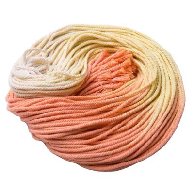 China Sustainable Gradient Color Cotton Rope Macrame DIY Hand Knitting 3mm Cotton Rope for sale