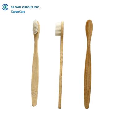 China Custom Made Bamboo Toothbrush Eco-friendly Soft Original Bamboo Material Wholesale Logo Bamboo Toothbrush for sale