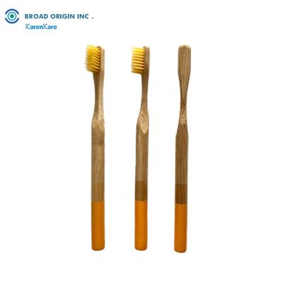 China 2021 Custom Bamboo Toothbrush Eco-friendly Soft Original Bamboo Material Wholesale Logo Bamboo Toothbrush for sale