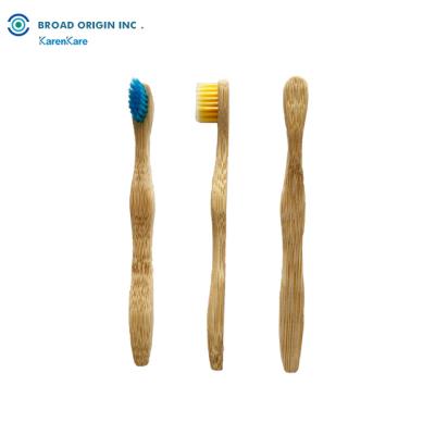 China Custom Made Bamboo Toothbrush Eco-friendly Soft Original Bamboo Material Wholesale Logo Bamboo Toothbrush for sale