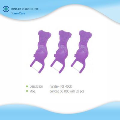 China Convenient 2021 Animal Shape Adults UHMWPE Dental Flosser Pick Holder Flosser Stick for sale