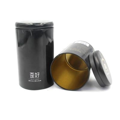 China Candy Around Black Tea Tin Containers Wholesale Tea Cans for sale