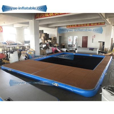 China Non-slip Top Quality Non-slip Inflatable Yacht Floating Ocean Sea Swimming Pool with Anti Jellyfish Net for sale