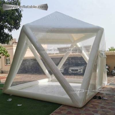 China Durable Attractive Outdoor camping inflatable transparent tent inflatable clear bubble tent with mattress for rent for sale