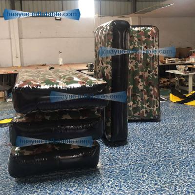 China Exclusive Exclusive 18pcs camouflage inflatable bunker interactive adults paintball obstacles shooting games for sale