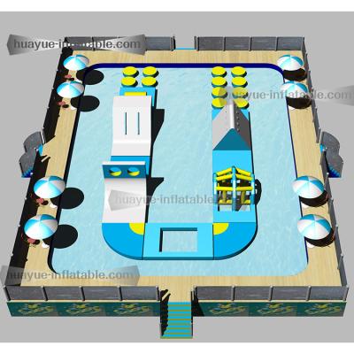 China UV Resistant Outdoor water floating island inflatable aqua park inflatable water park with obstacles course for adult for sale