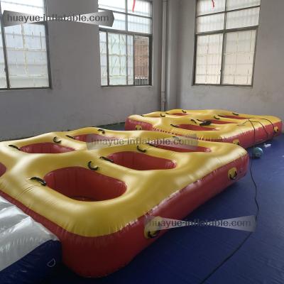 China Durable Fun Inflatable water sports toys adults towable water ski tube flying sofa crazy Inflatable UFO boat for sale