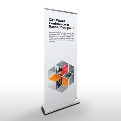 China Advertising Display Banners Aluminum Silver Teardrop Roll Up Stand Banner Trade Show Backwall Display Exhibition Frame Display for sale